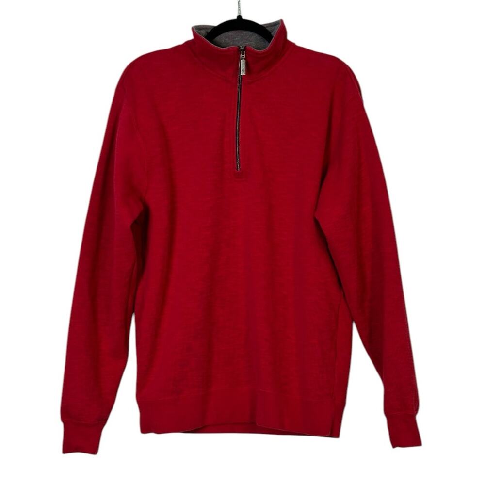 Orvis red 1/4 zip neck pullover sweater size Small